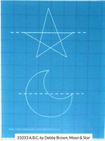 ABC Stencil -- Moon and Star