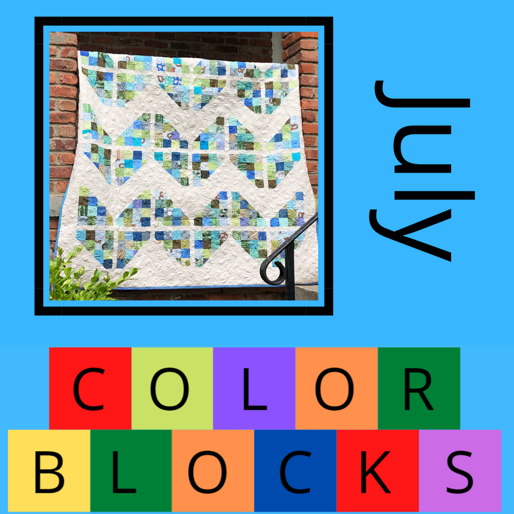 July Color Blocks Quilt -- She Sells Seashells