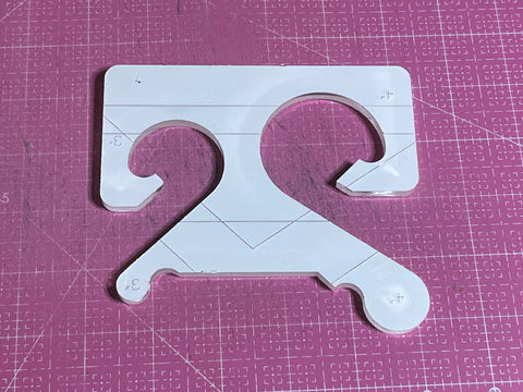 3" & 4" Heart/Swirl ruler -- DESTASH