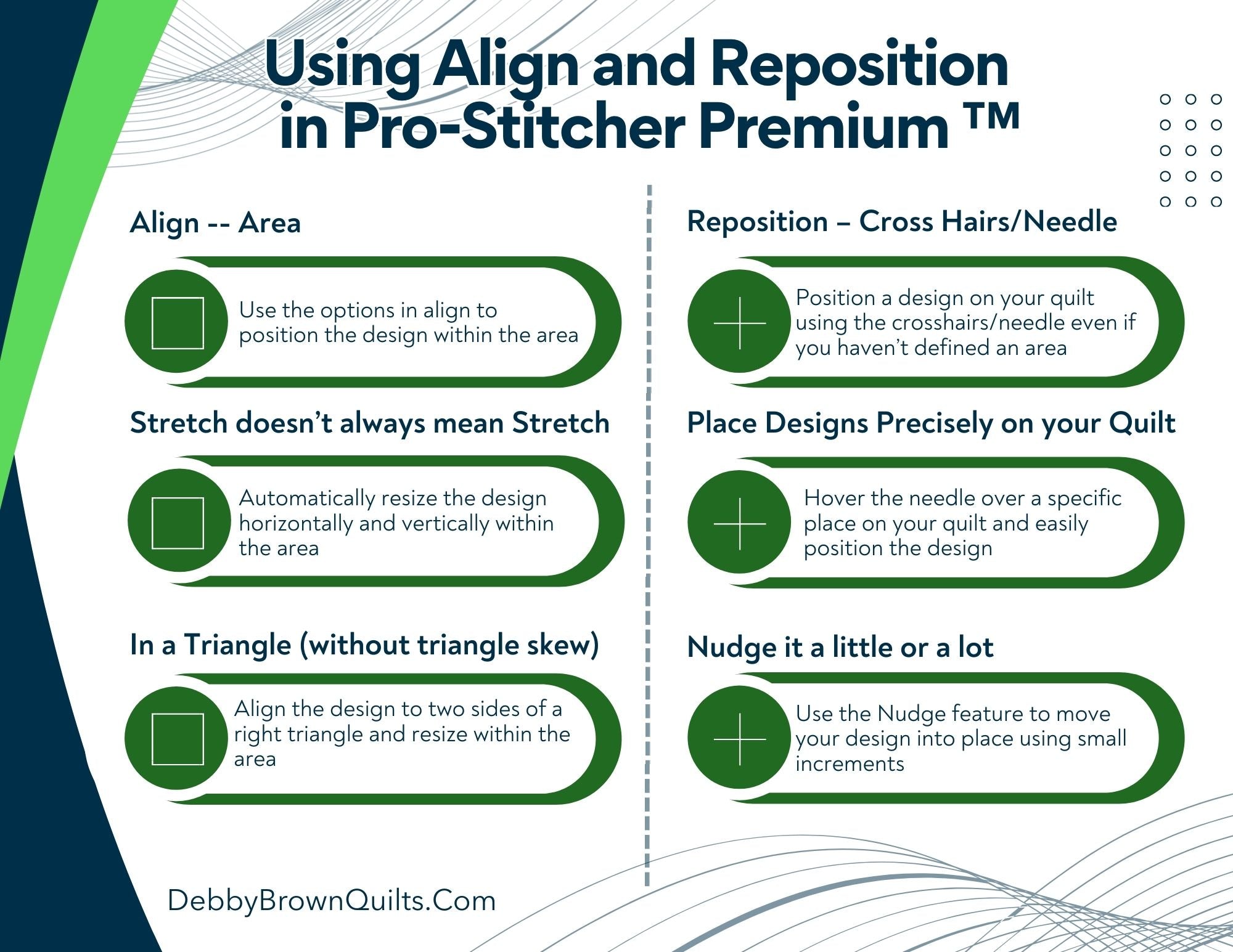 Using Align and Reposition in Pro-Stitcher Premium ™ – Debby Brown Quilts