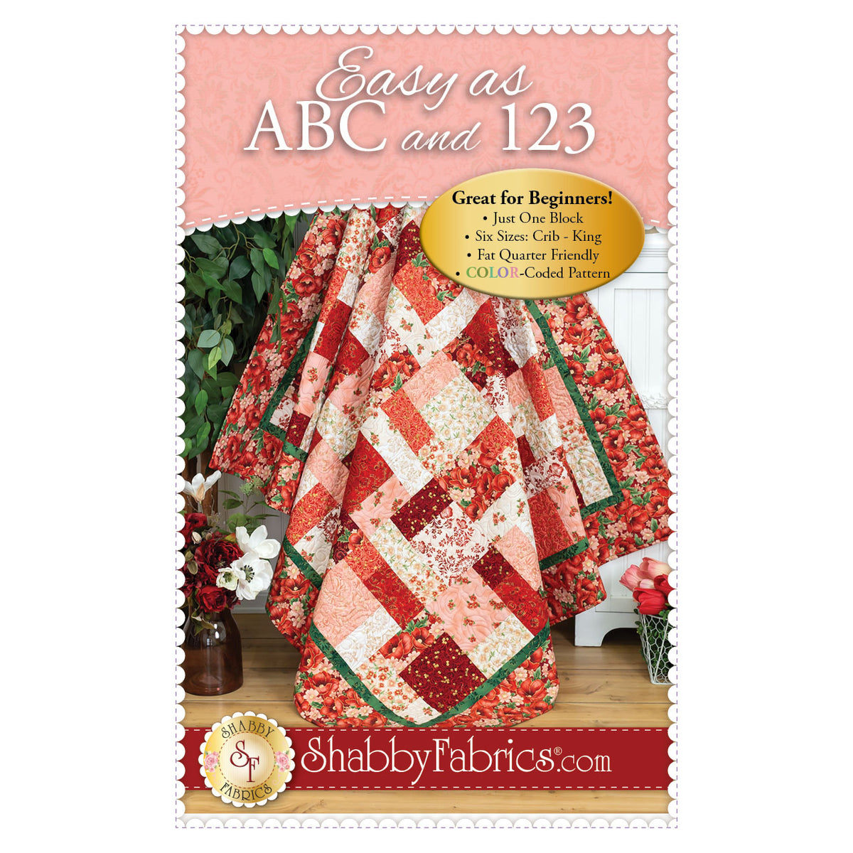 Easy as ABC and 123 from ShabbyFabrics.com