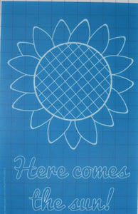 Sunflower with Border Stencil