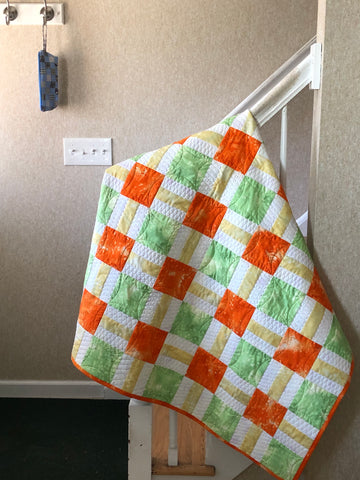 Arbor Cutie Quilt kit featuring Citrus Fossil Fern fabrics