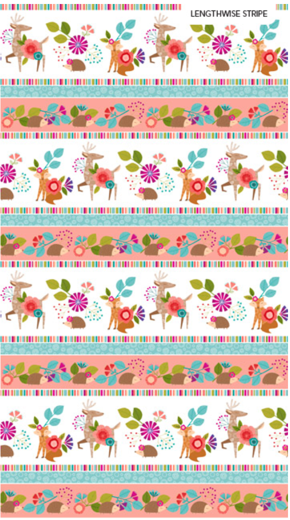 Forest Frolic border print from Northcott