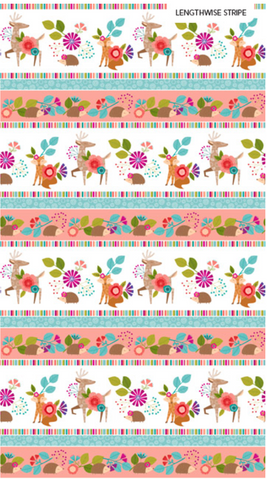 Forest Frolic border print from Northcott