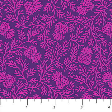 Stag and Thistle fabric by the yard